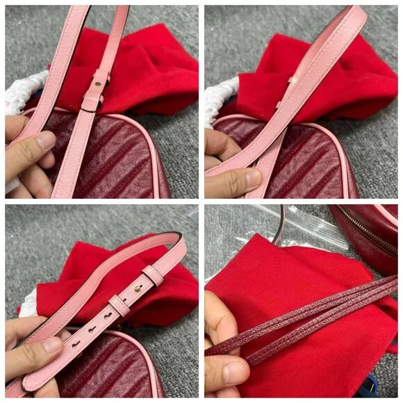 100% Authentic Gucci GG Marmont Small Leather Shoulder Bag - Picture 10 of 14